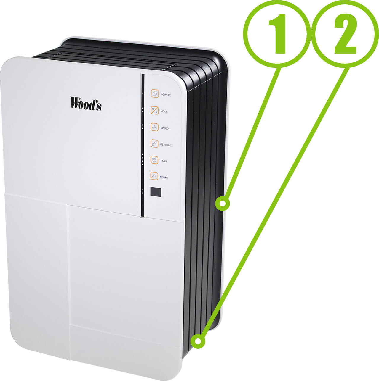 nameplate on air purifier and dehumidifier