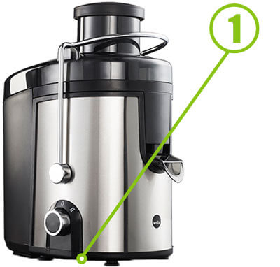model number on juice extractor or juice press